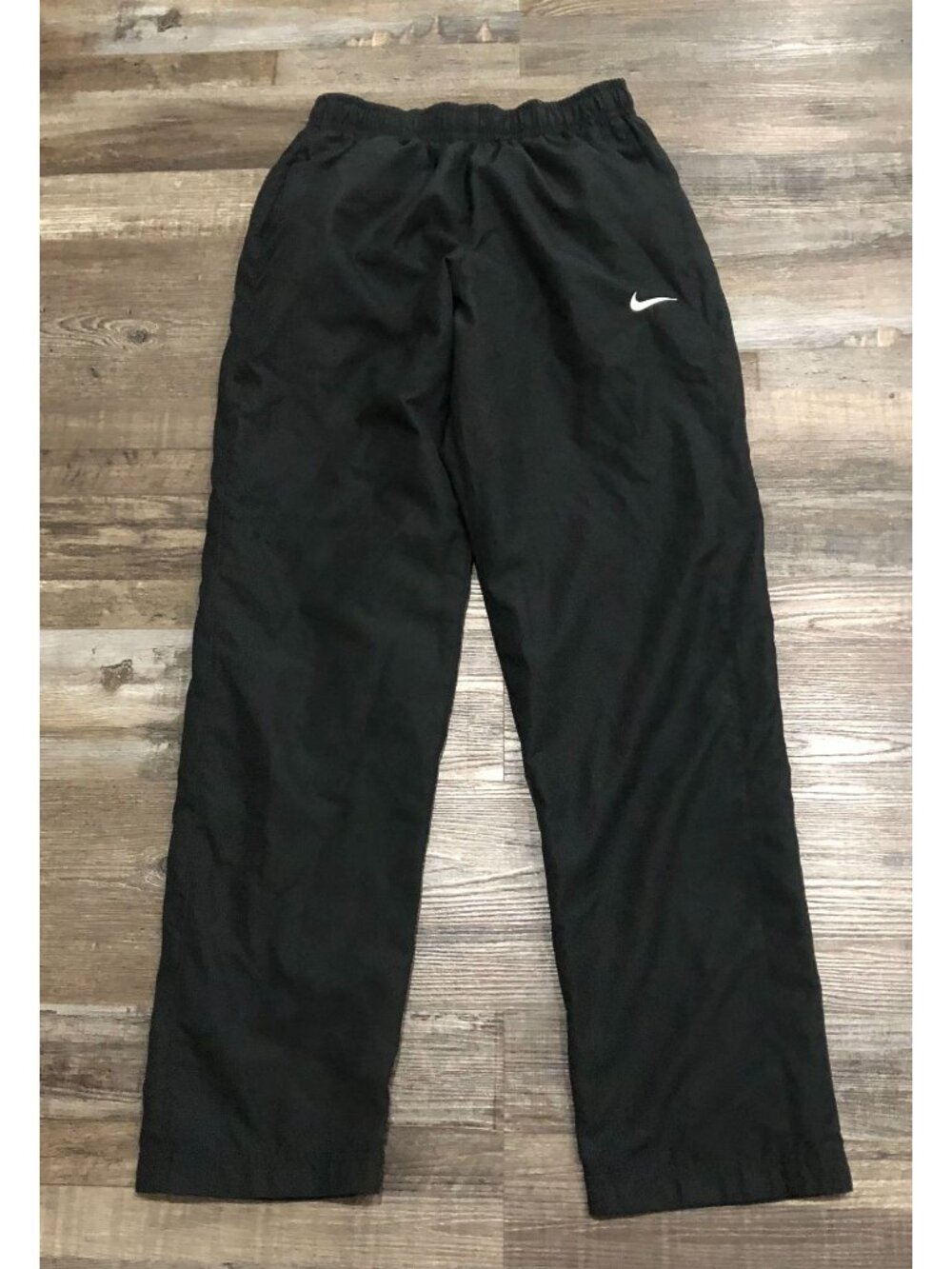 Vtg Y2k Nike Mens Small Black Athletic Track Pants 31" Inseam